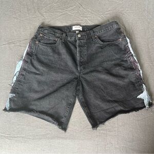 AGOLDE Low Rise Jort Black Denim Shorts Size 30